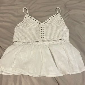 white boho top